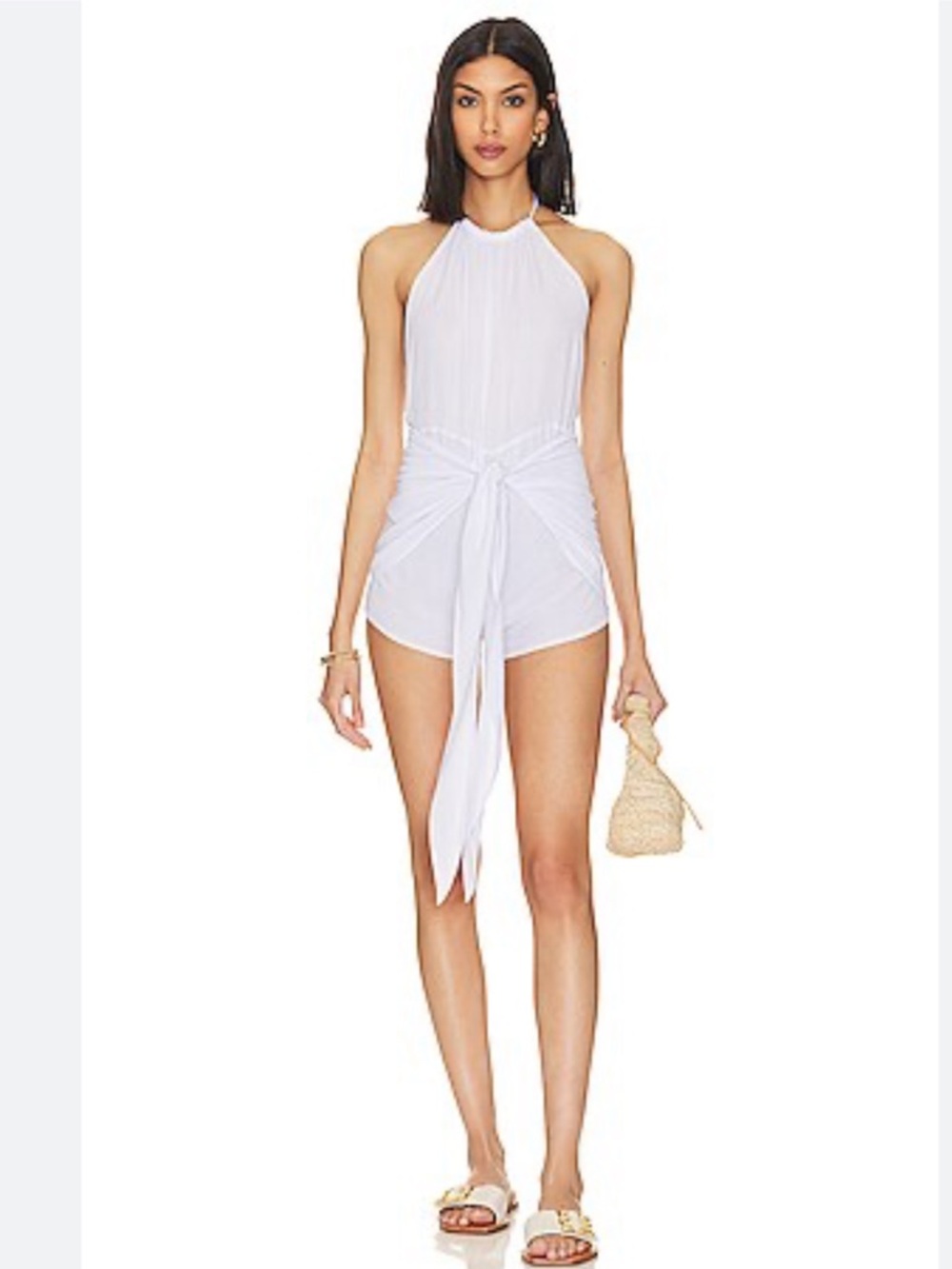 Tularosa Rory Cover Up Romper in White